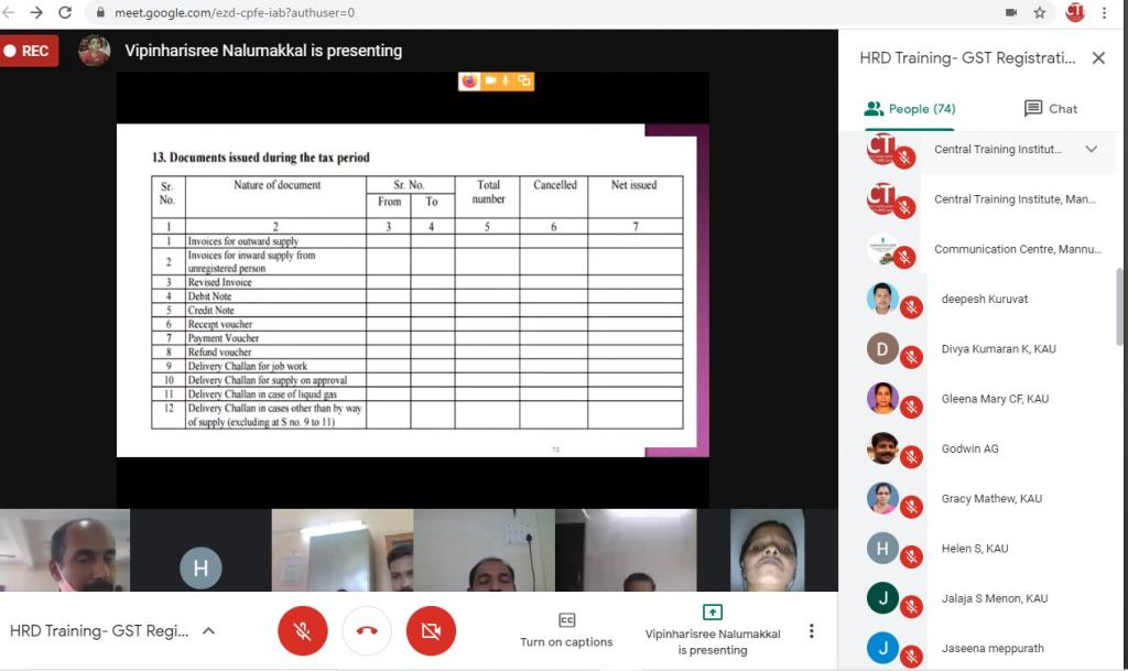 Online HRD training on GST registration Online HRD training on GST registration